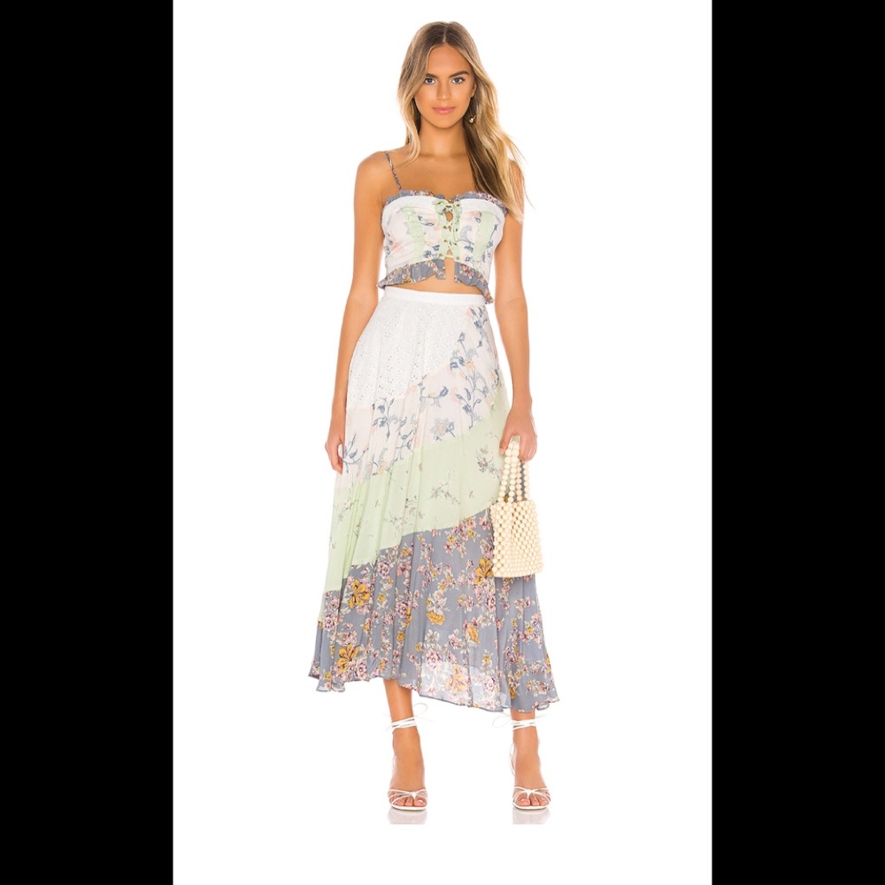 NWT Free People floral two piece set